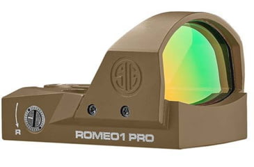 Image of Sig Romeo 1Pro 1x30mm Red Dot Sight, 6 MOA Dot Reticle, Aircraft Grade Aluminum, Flat Dark Earth, SOR1P103