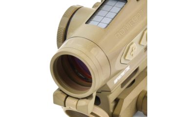 Image of SIG SAUER Romeo4T Red Dot Sight, Ballistic Circle Dot, Solar, 0.5 MOA Adjustable, Side Battery, Hex Bolt Mount, Spacer, Flat Dark Earth, Medium, SOR43131