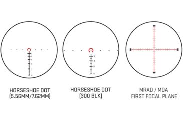 Image of SIG SAUER Tango4 1-4x24mm Rifle Scope 30mm Tube, First Focal Plane, Black, Horseshoe Illuminated Reticle, MOA, SOT41111