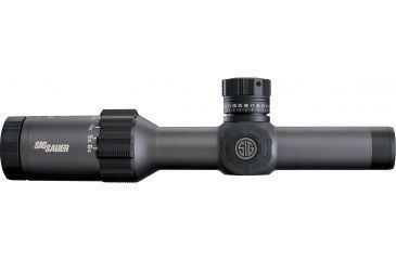 Image of SIG SAUER Tango6 1-6x24 30mm Tube Tactical Rifle Scope w/Triplex Illuminated Fiber Dot Reticle, Graphite SOT61005