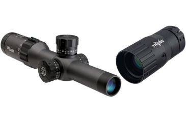 Image of SIG SAUER Tango6 1-6x24 30mm Tube Tactical Rifle Scope w/Illuminated Fiber Dot Reticle, 0.2 MRAD Adjustments, Graphite SOT61007 with Trybe Optics Enhancer