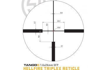 Image of SIG SAUER Tango6 1-6x24 30mm Tube Tactical Rifle Scope w/Triplex Illuminated Fiber Dot Reticle, Graphite SOT61005