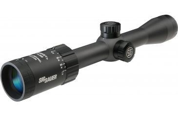 Image of SIG SAUER Whiskey3 2-7x32mm 1in Tube Hunting Rifle Scope w/HellFire CirclePlex Reticle, Illum, Graphite SOW32004