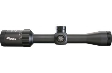 Image of SIG SAUER Whiskey3 2-7x32mm 1in Tube Hunting Rifle Scope w/HellFire CirclePlex Reticle, Illum, Graphite SOW32004
