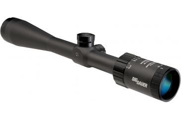 Image of SIG SAUER Whiskey3 4-12x40mm 1in Tube Hunting Rifle Scope w/HellFire TriPlex Reticle, Illum, Graphite SOW34006