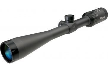 Image of SIG SAUER Whiskey3 4-12x40mm 1in Tube Hunting Rifle Scope w/HellFire TriPlex Reticle, Illum, Graphite SOW34006