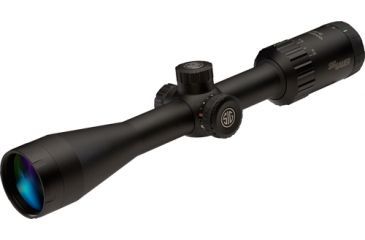 Image of SIG SAUER Whiskey3 Rifle Scope, 3-9X40mm, 1 In, Sfp, Quadplex Reticle, Black, SOW33101