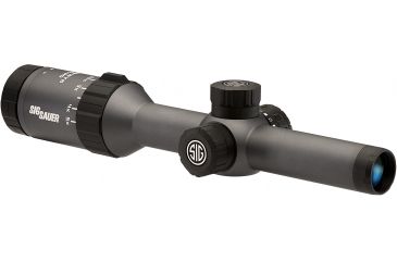 Image of SIG SAUER Whiskey5 1-5x20 1in Tube Hunting Rifle Scope w/CirclePlex Illuminated Fiber Dot Reticle, Graphite SOW51002