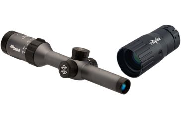 Image of SIG SAUER Whiskey5 1-5x20mm Rifle Scope, 1in, QuadPlex Illuminated Reticle, Graphite, SOW51001 with Trybe Optics Enhancer