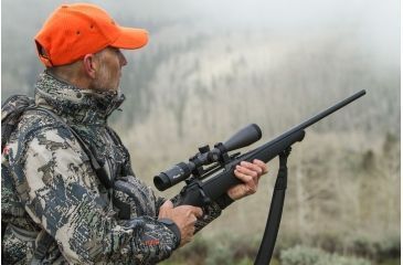Image of SIG SAUER Whiskey5 5-25x52 30mm Tube Hunting Rifle Scope w/Illuminated Fiber Dot Reticle, 1.0 cm Adjustments, Graphite SOW55002