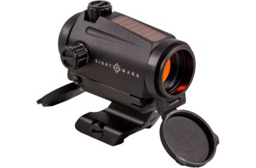 Image of SightMark 1x-28mm Element Mini Solar Red Dot, Red, 3 MOA Dot, 1 MOA, Black, SM26041