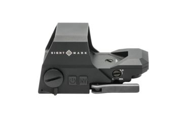 Image of SightMark Ultra Shot Open 1x 33x24mm Reflex Red Dot Sight (A-Spec), 5 MOA dot, 3 MOA dot with 50 MOA circle, 3 MOA dot with 50 MOA crosshair, 3 MOA dot with 30 MOA circle/crosshair (subtensions total 50 MOA) Black, SM26032