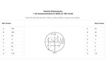Image of Sightron S-TAC 30MM 4-20x50 Rifle Scope MOA, Black, 26015