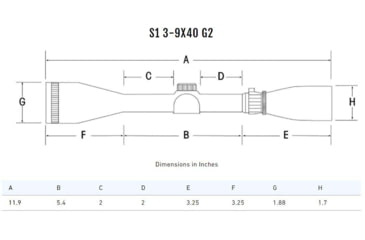 Image of Sightron S1 Series 3-9x40mm G2 Riflescope, 1in Tube, Second Focal Plane, Hunter Holdover, Matte, Black, 32002