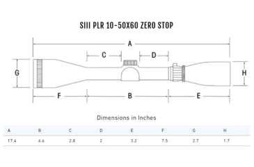 Image of Sightron SIII PLR Rifle Scope, 10-50x60mm, Zero Stop, MOA-H 24X IR Reticle, Black, Medium, 28006