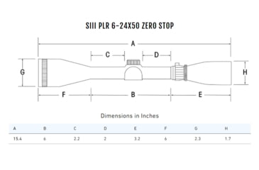 Image of Sightron SIII PLR Rifle Scope, 6-24x50mm, 30mm Tube, SFP, Mil-Hash Reticle, Satin, Black, 28008