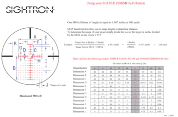 Image of Sightron SIII PLR Rifle Scope, 8-32x56mm, Zero Stop, MOA-H 24X IR Reticle, Black, Medium, 28004