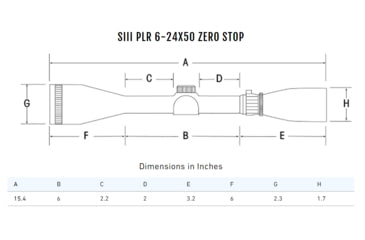Image of Sightron SIII PLR Rifle Scope, 6-24x50mm, Zero Stop, MOA-H 24X IR Reticle, Black, Medium, 28002