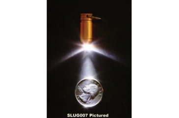 Image of Slughaus Bullet 02 Light, 1.13in X 0.39in X 0.39in, Water Resistant, Impact Resistant, Keychain, Fire Proof, Led, Twist Operation, Aluminum Construction, Black, SLUG006