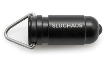 Image of Slughaus Bullet 02 Light, 1.13in X 0.39in X 0.39in, Water Resistant, Impact Resistant, Keychain, Fire Proof, Led, Twist Operation, Aluminum Construction, Black, SLUG006