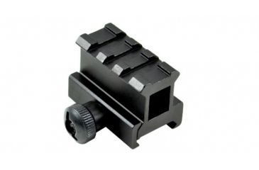 Image of Sniper 3 Slot High Profile Riser Rifle Scope Mount, Black MRSSH3