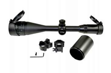 Image of Sniper 4-16x50mm Rifle Scope w/ Front AO Adjustment, RGB Tri-Illumination Mil Dot / Heavy Duty Ring Mount, Black LT4-16X50AOL