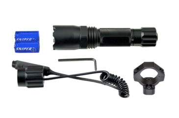Image of Sniper Grunt 260 Lumens Tac Flashlight with Remote Switch, Key Mod mount, Black, FLKM02
