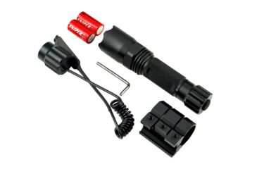 Image of Sniper Tactical LED Flashlight w/ Picatinny Rail Mount, 260 Lumens, Black FL02
