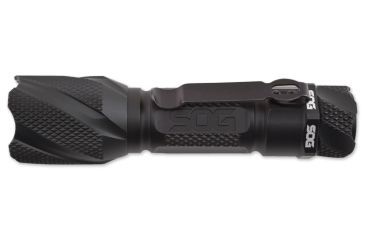 Image of SOG Specialty Knives &amp; Tools Dark Energy LED Flashlight with Belt Clip, Black, AA Battery Included, 120 Lumens DE-03
