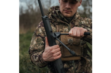 Image of Spartan Precision Equipment Javelin Lite Long Bipod w/Classic Picatinny Adapter, Black, SP01-053-R-BLK + SP02-02-R