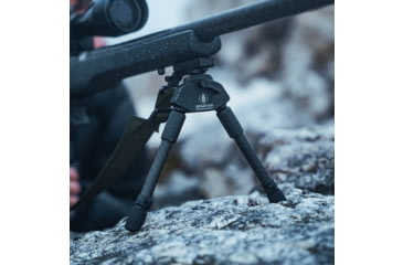 Image of Spartan Precision Equipment Javelin Lite Standard Bipod w/Classic Picatinny Adapter, Black, SP01-054-R-BLK + SP02-02-R