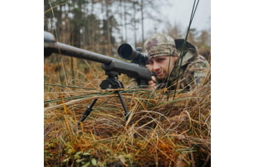 Image of Spartan Precision Equipment Javelin Lite Standard Bipod w/Classic Picatinny Adapter, Black, SP01-054-R-BLK + SP02-02-R