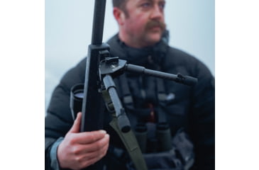 Image of Spartan Precision Equipment Javelin Lite Standard Bipod w/Classic Picatinny Adapter, Black, SP01-054-R-BLK + SP02-02-R