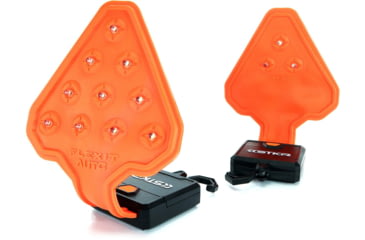 Image of STKR Concepts FLEXIT AUTO Roadside Flashlight Safety Combo Kit - A 200 Lumen, 3x AA Ultra-Flexible Roadside Safety LED Flashlight &amp; High-Vis Safety Vest, Orange, 00388