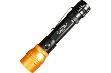 Image of Stone River Gear Adjustable Focus Rechargeable LED Charges with USB in Wall, Car or Computer 80 Lumens High Beam Strobe Feature, Black/Orange,  SRG1RFL