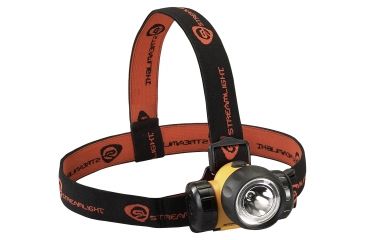 Image of Streamlight 3AA HAZ-LO UL Classified Class I Division 1 LED Headlamp, Yellow w/ Black/Red Strap - 61200