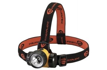 Image of Streamlight 3AA HAZ-LO UL Classified Class I Division 1 LED Headlamp, Yellow w/ Black/Red Strap - 61200