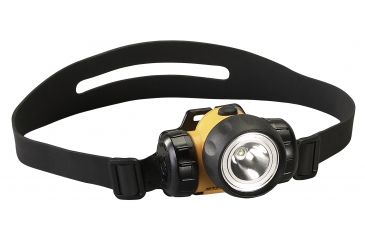 Image of Streamlight 3AA HAZ-LO UL Classified Class I Division 1 LED Headlamp, Yellow w/ Black/Red Strap - 61200