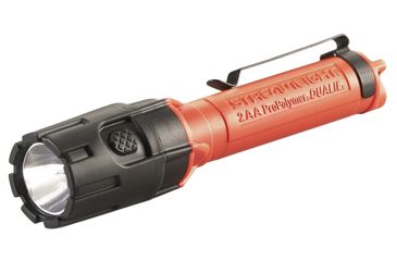 Image of Streamlight Dualie 2Aa Flashlight, Inmetro Rated, 175 Lumen Spot/Flood Led, 2 X Aa Battery, Orange, 67756
