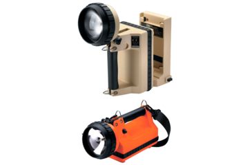 Image of Streamlight LiteBox Power Failure AC/DC Rechargable Light System with Charging Mount, Home and Car adapters, Beige, Orange