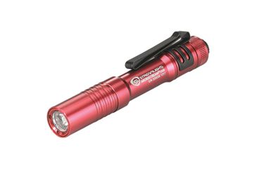 Image of Streamlight MicroStream Ultra-Compact USB Rechargeable Personal Light, 250/50 Lumens w/ 5in USB Cord and Lanyard, Box, Red, 66605