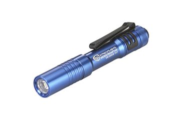 Image of Streamlight MicroStream Ultra-Compact USB Rechargeable Personal Light, 250/50 Lumens w/ 5in USB Cord and Lanyard, Box, Blue, 66606