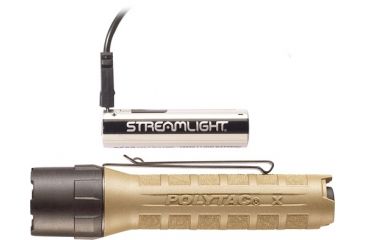 Image of Streamlight Polytac X USB - 18650 Battery And USB Cord, Coyote, 88615