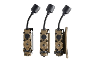 Image of Streamlight Sidewinder Stalk LED Flashlight w/Helmet Clip &amp; E-Mount, CR123A &amp; AA, Multicolor, 76 Lumens, Coyote, 14302