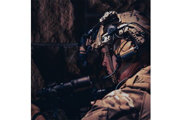 Image of Streamlight Sidewinder Stalk LED Flashlight w/Helmet Clip &amp; E-Mount, CR123A &amp; AA, Multicolor, 76 Lumens, Coyote, 14302