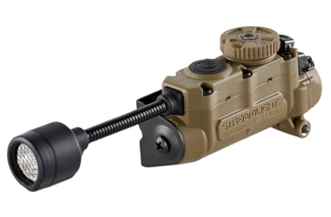 Image of Streamlight Sidewinder Stalk LED Flashlight w/Helmet Clip &amp; E-Mount, CR123A &amp; AA, Multicolor, 76 Lumens, Coyote, 14302