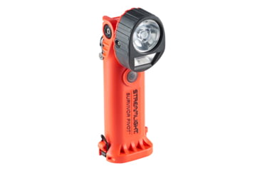 Image of Streamlight Survivor Pivot USB LED Flashlight with Magnet, Alkaline, 325 Lumens, Orange, 91825