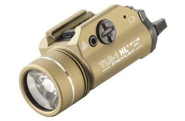 Image of Streamlight TLR-1 HL 1000 Lumen LED Tactical Weapon Light Long Gun Kit, CR123A, White, 1000 Lumens, Flat Dark Earth, 69888