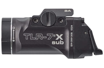 Image of Streamlight TLR-7 X Sub Ultra-Compact LED Tactical Weapon Light, Springfield Armory Hellcat, CR123A, White, 500 Lumens, Black, 69404