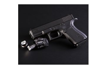 Image of Streamlight TLR-8 G Tactical Weapon Light w/Laser Sight, Rail Mounted, 500 Lumen LED, 510-520nm Green Laser, 1 x CR123A Battery, Black, 69430